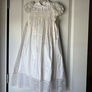 Hand Embroidered Baptism/Christening Gown w Bonnet